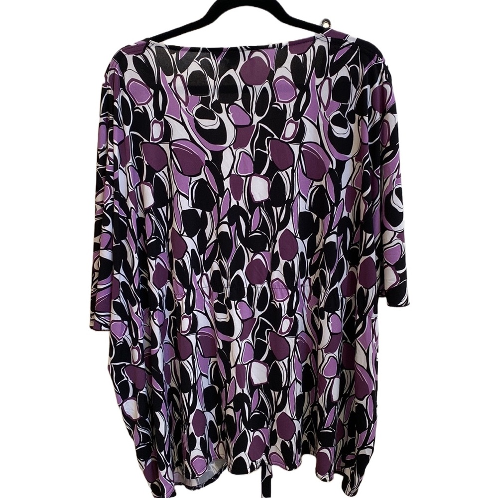 Lily Geometric Retro Patterned Long Open Topper, … - image 8